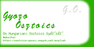 gyozo osztoics business card